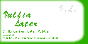 vulfia later business card